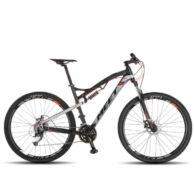 26 InchBicycle with Disc Brakes, 21-Speed Gears Full Suspension Mountain Bike